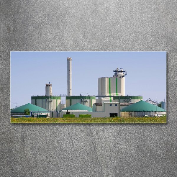 Glass acrylic wall art Biogas plant