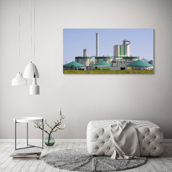 Glass acrylic wall art Biogas plant