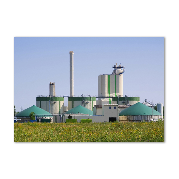 Glass acrylic wall art Biogas plant