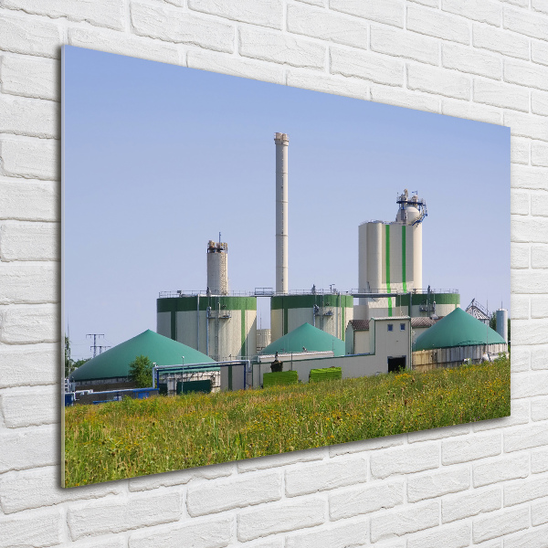 Glass acrylic wall art Biogas plant