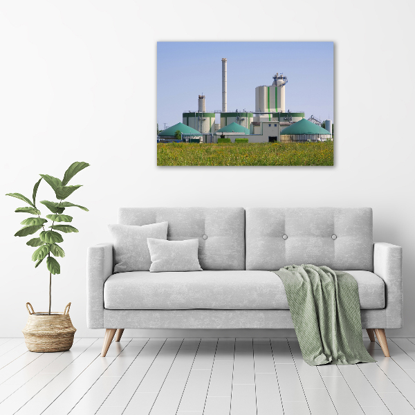 Glass acrylic wall art Biogas plant