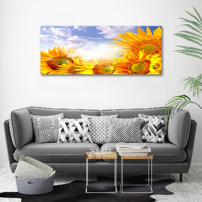 Acrylic wall art Sunflowers