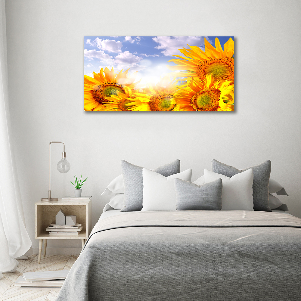 Acrylic wall art Sunflowers