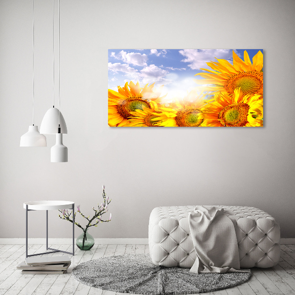 Acrylic wall art Sunflowers