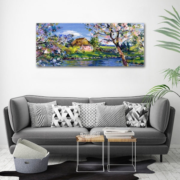 Wall art acrylic Spring landscape