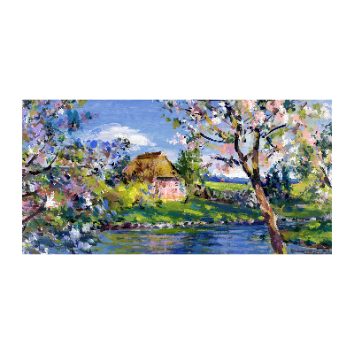 Wall art acrylic Spring landscape