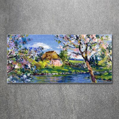 Wall art acrylic Spring landscape