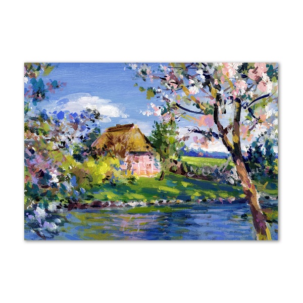 Wall art acrylic Spring landscape