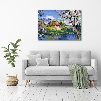 Wall art acrylic Spring landscape