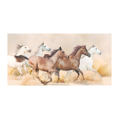 Acrylic print Horses at gallop