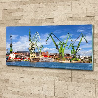 Glass acrylic wall art Shipyard in Gdańsk