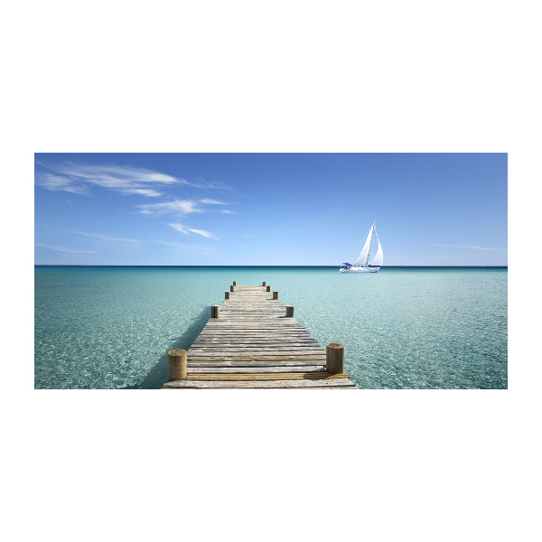 Wall art acrylic Wooden pier