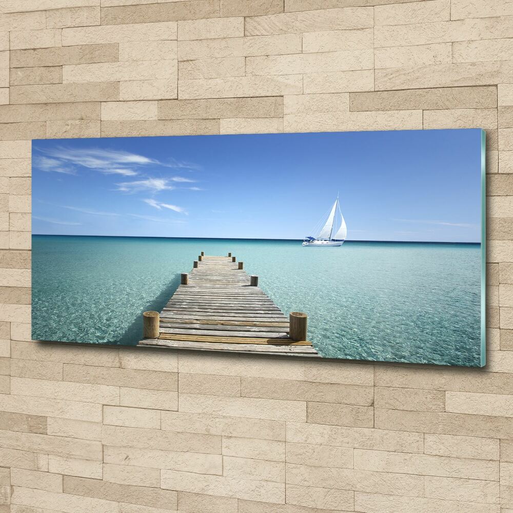 Wall art acrylic Wooden pier