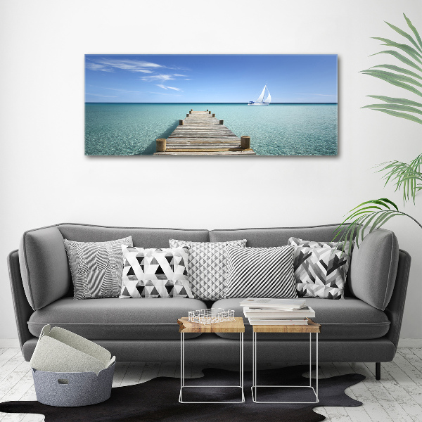 Wall art acrylic Wooden pier