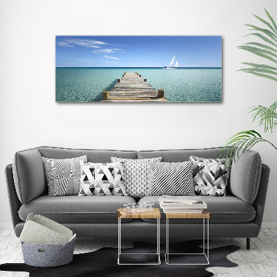 Wall art acrylic Wooden pier