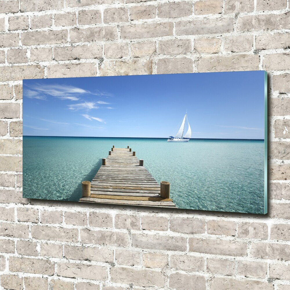 Wall art acrylic Wooden pier