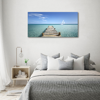 Wall art acrylic Wooden pier