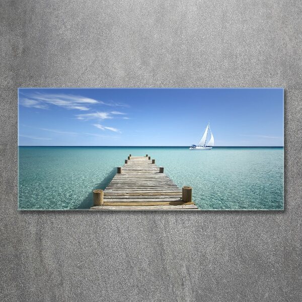 Wall art acrylic Wooden pier