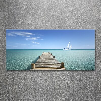 Wall art acrylic Wooden pier