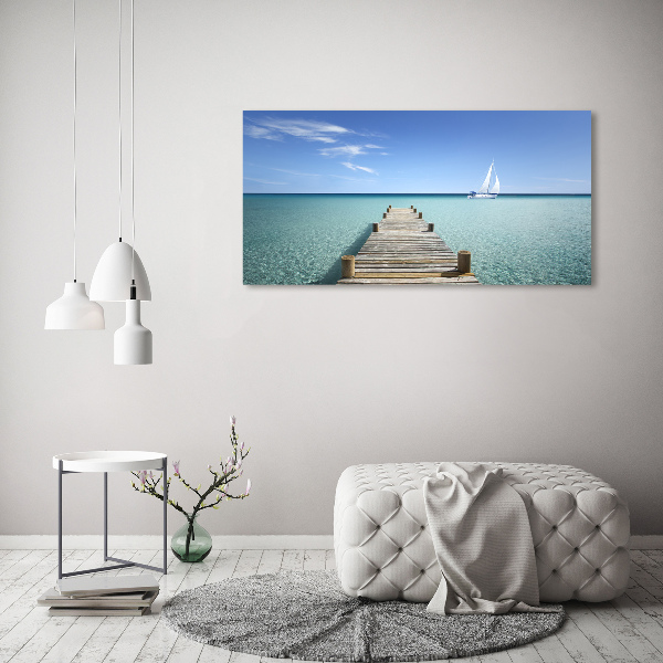 Wall art acrylic Wooden pier