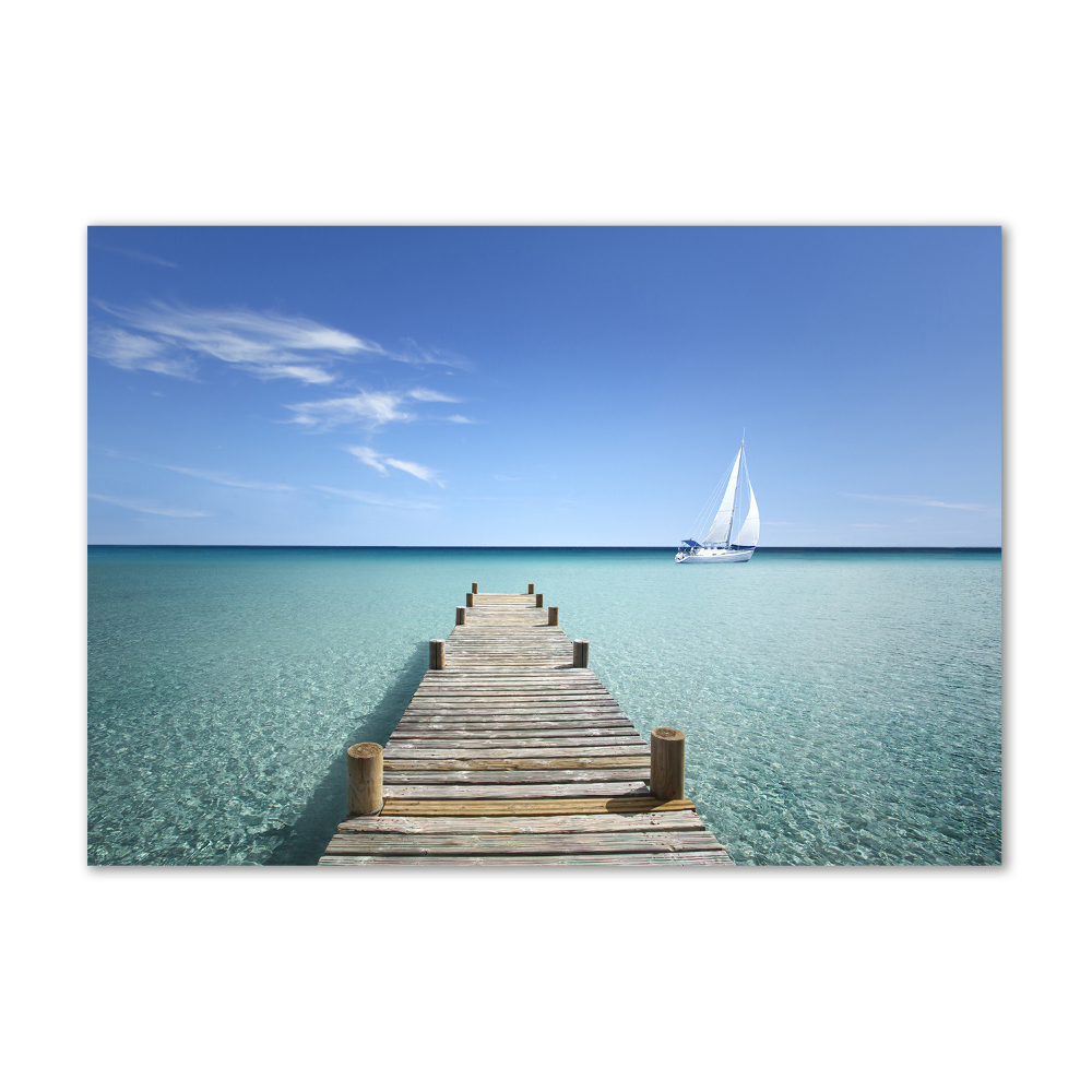 Wall art acrylic Wooden pier