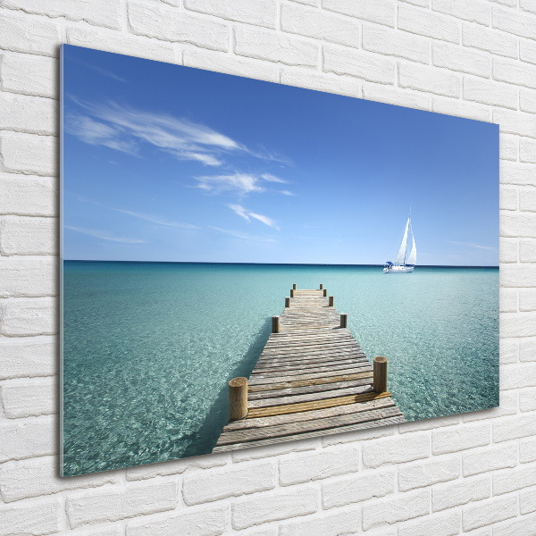 Wall art acrylic Wooden pier