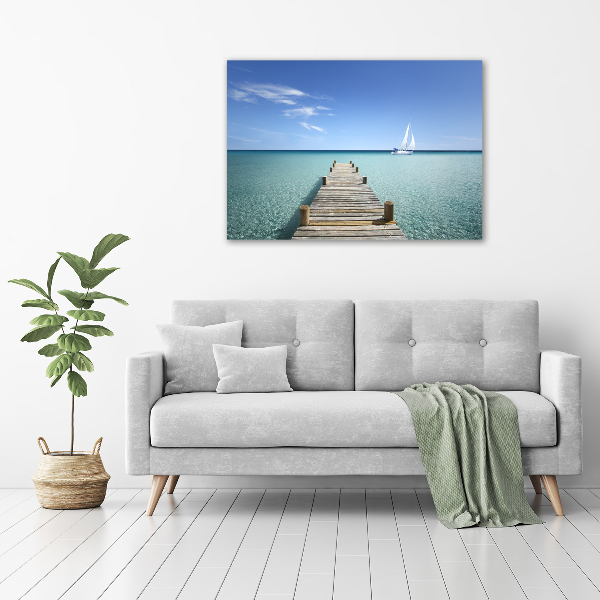 Wall art acrylic Wooden pier