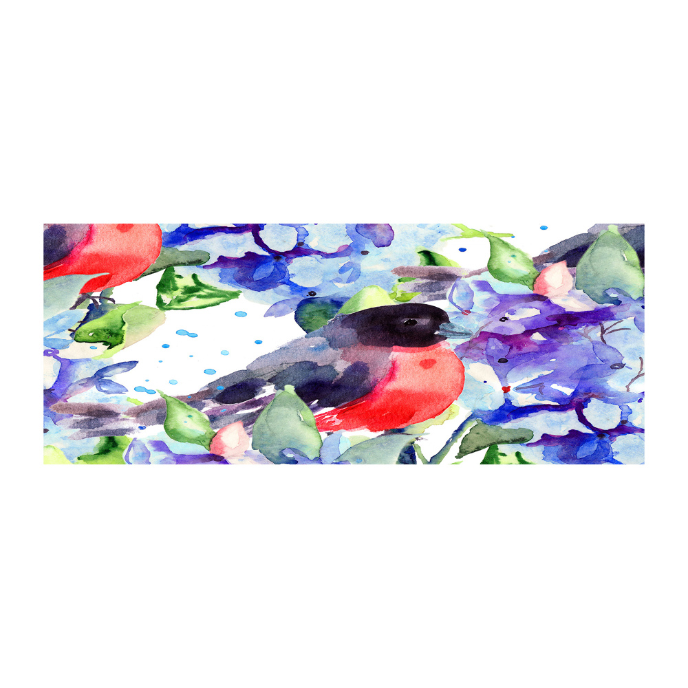 Acrylic print Bird and flowers