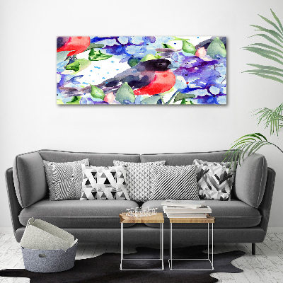 Acrylic print Bird and flowers