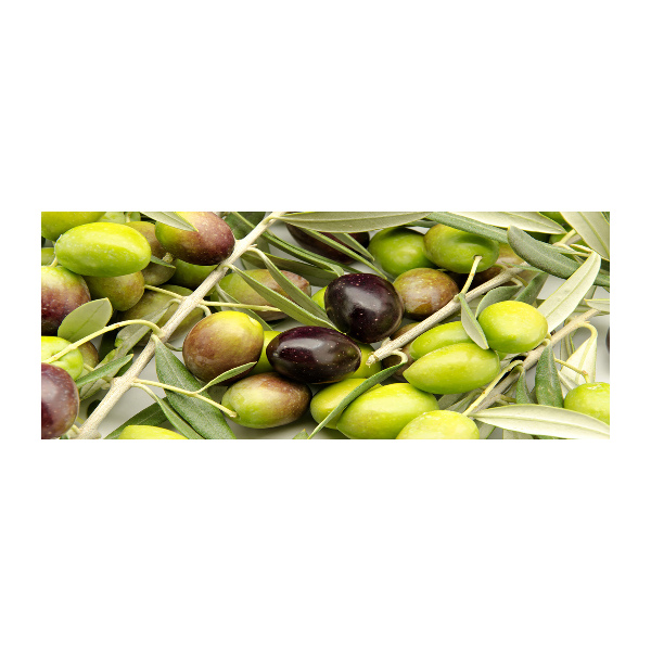 Glass acrylic wall art Fresh olives