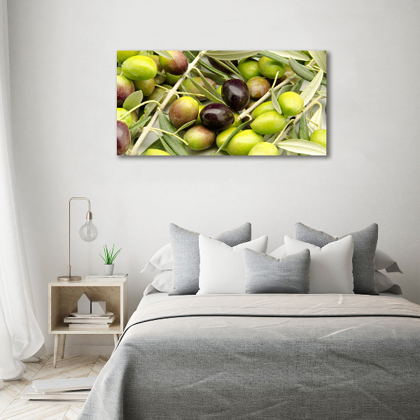 Glass acrylic wall art Fresh olives