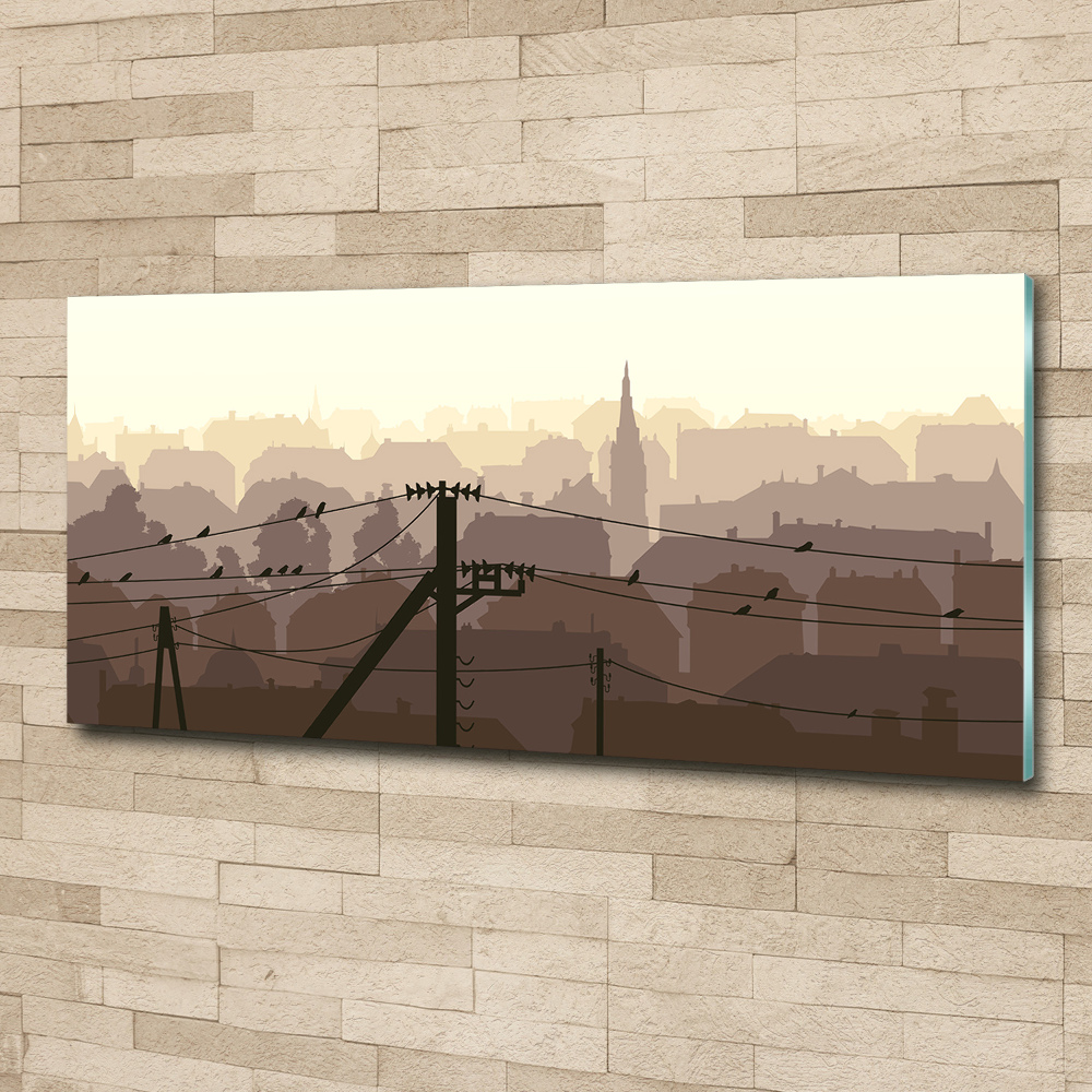 Glass acrylic wall art City