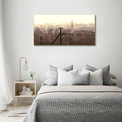 Glass acrylic wall art City