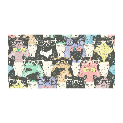 Glass acrylic wall art Cats with glasses