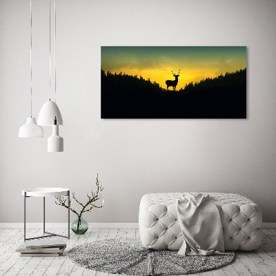 Glass acrylic wall art Deer