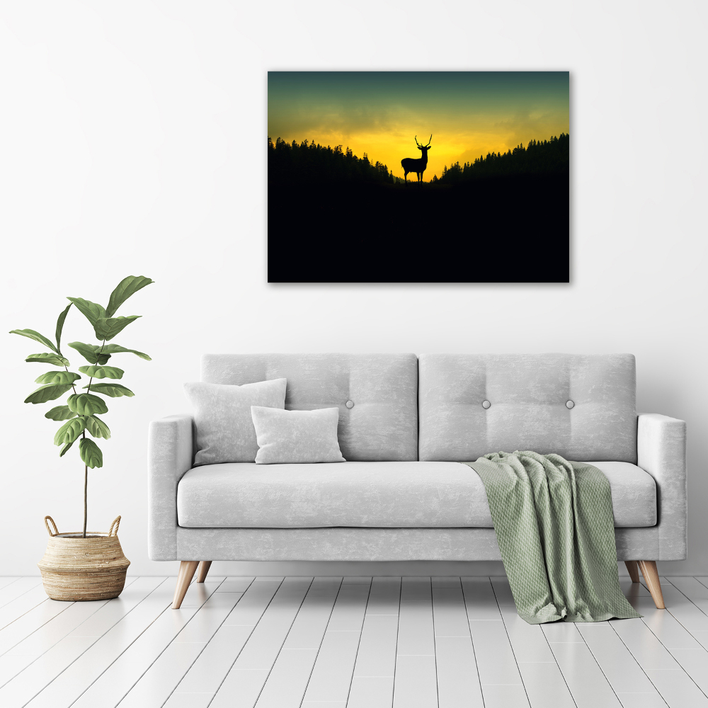 Glass acrylic wall art Deer