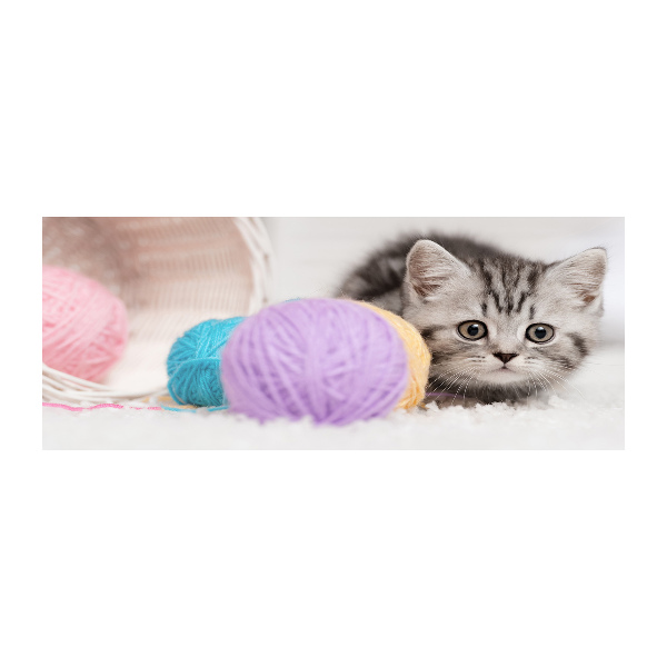 Acrylic print Cat with skeins