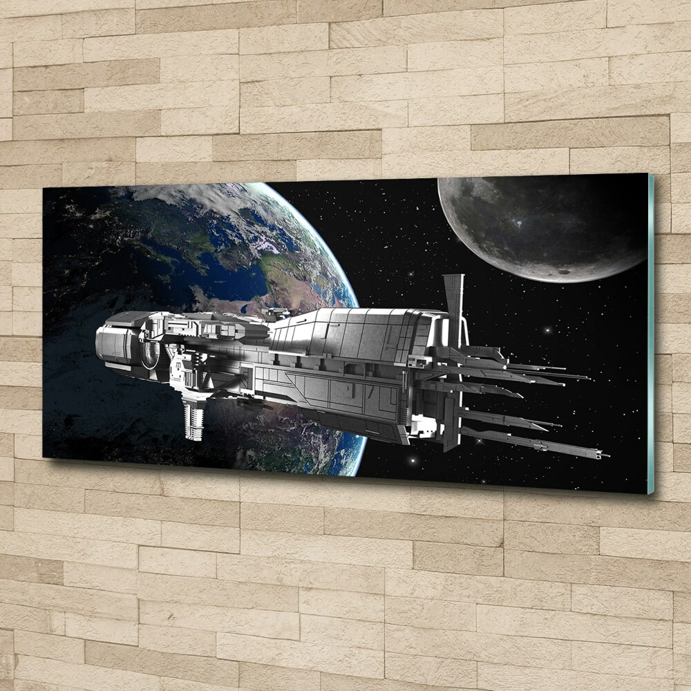 Glass acrylic wall art Spacecraft