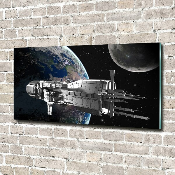 Glass acrylic wall art Spacecraft