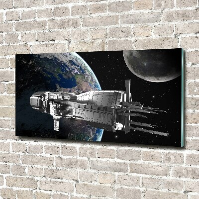 Glass acrylic wall art Spacecraft