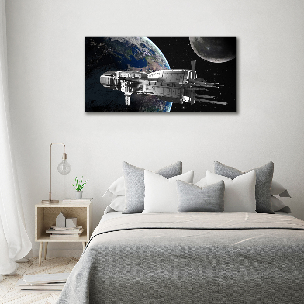 Glass acrylic wall art Spacecraft