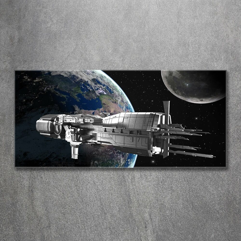 Glass acrylic wall art Spacecraft