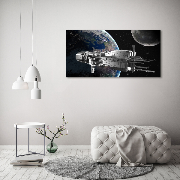 Glass acrylic wall art Spacecraft