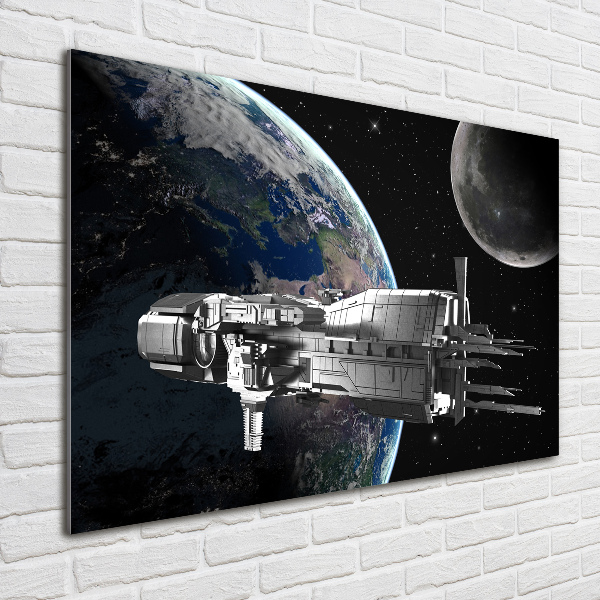 Glass acrylic wall art Spacecraft