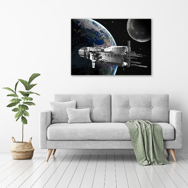 Glass acrylic wall art Spacecraft