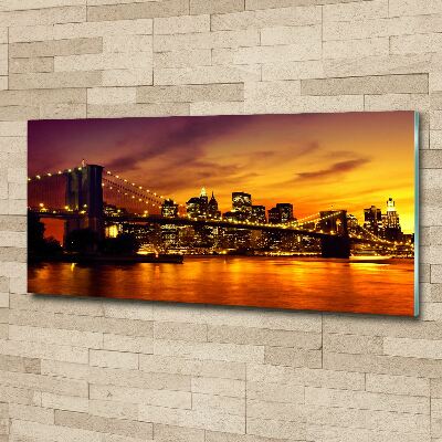 Glass acrylic wall art Brooklyn bridge