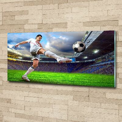 Print on acrylic Footballer at the stadium