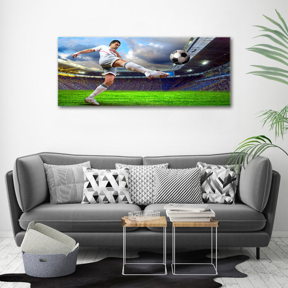 Print on acrylic Footballer at the stadium