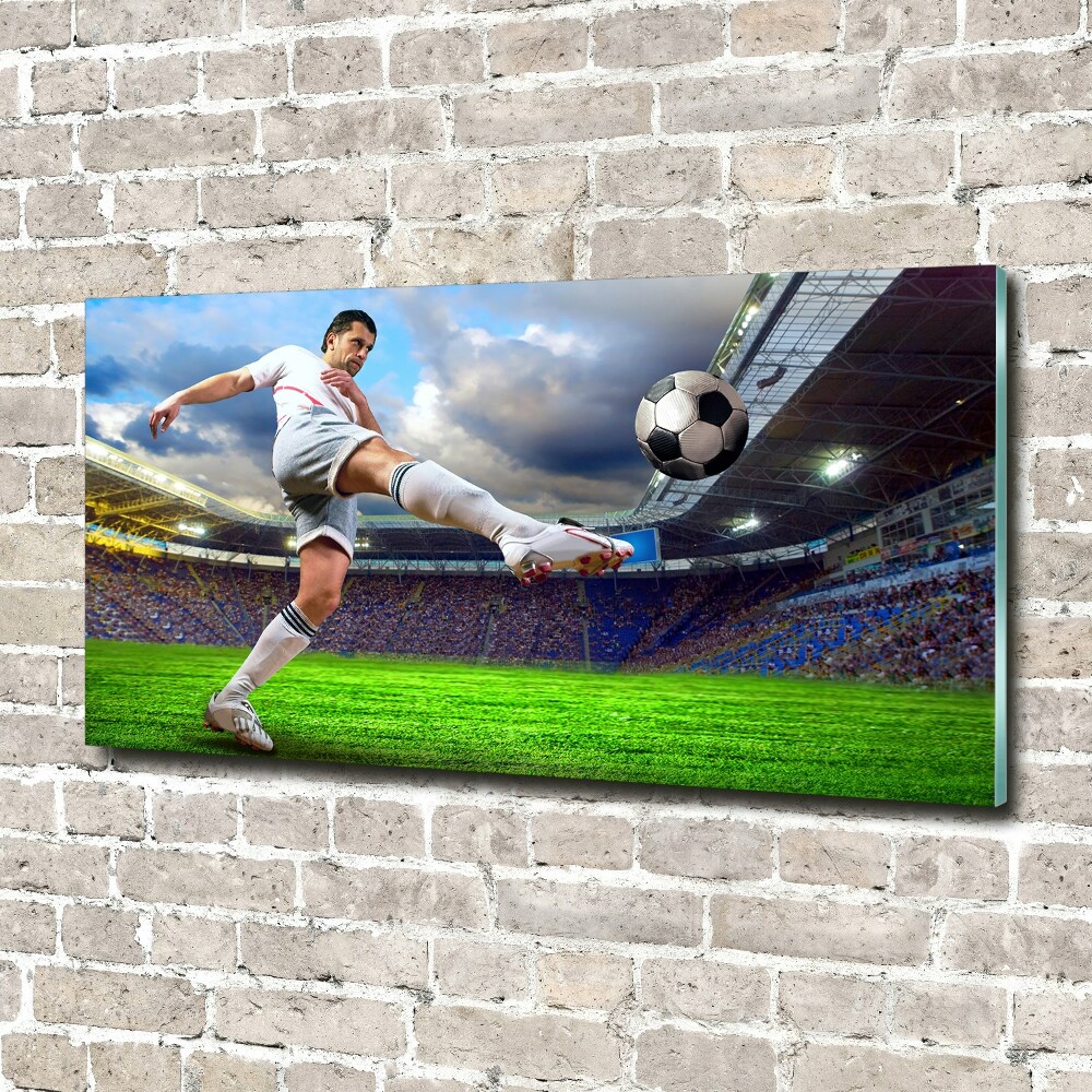 Print on acrylic Footballer at the stadium