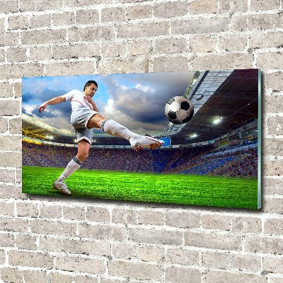 Print on acrylic Footballer at the stadium